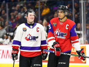 Alexis Lafrenière, left, and Quinton Byfield are two of the top prospects for the 2020 NHL draft.