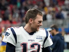 Bucs QB Tom Brady filed for two patents this week. (GETTY IMAGES)