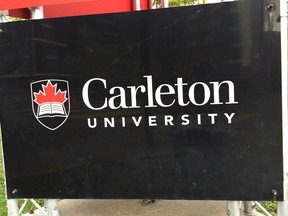 Carleton University sign.