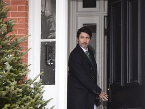 Prime Minister Justin Trudeau arrives to address Canadians on the COVID-19 pandemic from Rideau Cottage in Ottawa on Tuesday, March 31, 2020.
