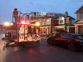 Ottawa Fire on scene of a Working Fire at 52 Scampton Drive in Kanata.