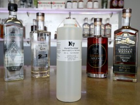 Instead of artisan of making whiskey, gin, vodka and rum, micro distiller North of 7 is making liquid hand sanitizer in Ottawa.