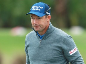 Padraig Harrington looks on from the third green during the first round of the Honda Classic at PGA National Resort and Spa Champion course in Palm Beach Gardens, Fla., Feb. 27, 2020.