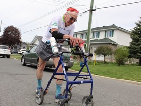 Bob Hardy devised his own two-day 'lumberjack challenge' for Saturday and Sunday as a fundraiser.