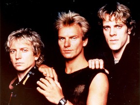 Andy Summers, left, Sting and Stewart Copeland of The Police