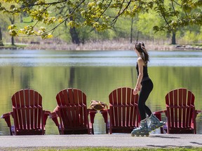 A day for sitting or rollerblading at Dow's Lake as a glorious spring day was enjoyed by the capital.