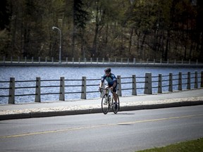 The sunny weather had people out along the Rideau Canal on Saturday, May 16, 2020.
