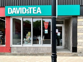 A notice of termination of lease was posted to a DavidsTea location on Bank Street in the Glebe.