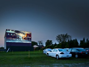 A screening at the Port Elmsley Drive-In, near Smiths Falls, one of only two drive-ins in the area. It's located mid-way between Perth and Smiths Falls.