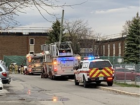 Ottawa fire, paramedic and police crews reported to the scene of a fire in a three-level apartment building at 255 Donald St. in the Overbrook neighbourhood late in the afternoon of Saturday, May 2, 2020.