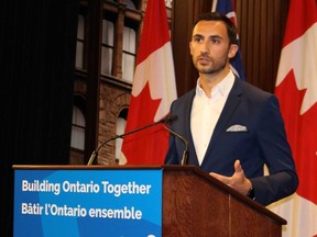 Education Minister Stephen Lecce announces school boards will be given the power to postpone EQAO Grade 9 math testing because teacher job action means some students are not prepared on Wednesday, Jan. 8, 2020.