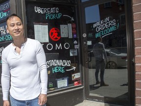 OTTAWA --May 22, 2020.  Restaurateur Nara Sok outside his restaurant Tomo. Sok has launched a ghost kitchen concept that puts delivery for some new commercial kitchen spaces.