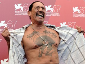 In this file photo taken on Sept. 1, 2010, Danny Trejo poses during the photocall of "Machete" on the opening day of the 67th Venice Film Festival.