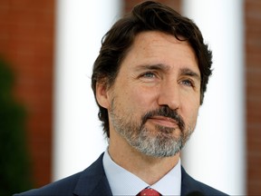 Prime Minister Justin Trudeau attends a news conference at Rideau Cottage, as efforts continue to help slow the spread of coronavirus disease (COVID-19), in Ottawa, June 16, 2020.