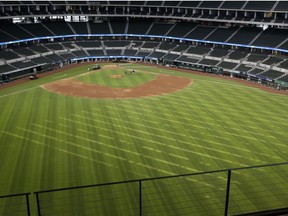 The playing field is seen during the first day of public tours at Globe Life Field.