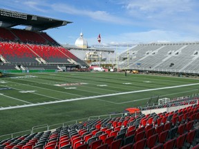 The RedBlacks' field at TD Place.