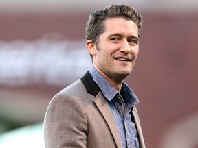 Singer Matthew Morrison performs the National Anthem prior to the San Francisco Giants playing against the Detroit Tigers during Game 2 of the World Series at AT&T Park on Oct. 25, 2012 in San Francisco, Calif.