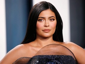 Kylie Jenner attends the Vanity Fair Oscar party in Beverly Hills during the 92nd Academy Awards, in Los Angeles, Feb. 9, 2020.
