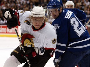 Marian Hossa began his Hall of Fame as a member of the Ottawa Senators.