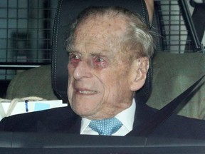 Britain's Prince Philip leaves the King Edward VII's Hospital in London December 24, 2019.