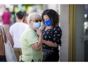 Many people out and about in the Glebe on a weekend in July were wearing masks