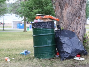 Mooney's Bay beach mess after Canada Day.