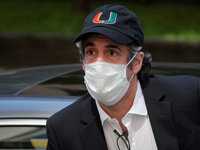 Michael Cohen, the former lawyer for U.S. President Donald Trump, arrives back at home after being released from prison during the COVID-19 outbreak in New York City, May 21, 2020.