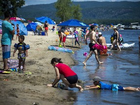 Constance Bay beach was packed with the hot weather on Saturday, July 18, 2020.