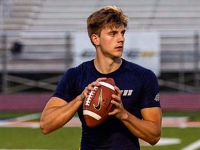 Christian Veilleux, who turned 18 last month, participated in the Elite 11, the premier competition for quarterbacks in the United States. No Canadian quarterback had previously been invited to the camp which has been held annually since 1999. Submitted photo