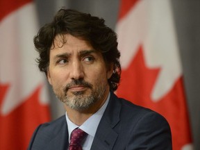 CP-Web. Prime Minister Justin Trudeau holds a press conference on Parliament Hill in Ottawa on Thursday, July 16, 2020.