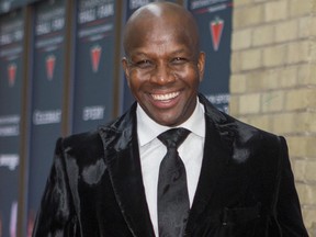 Canada’s Sports Hall of Fame’s Honoured Member Donovan Bailey at the red carpet arrivals for Canada’s Sports Hall of Fame 2015 Induction Celebrations held at Ryerson’s Mattamy Athletic Centre in Toronto, Ont. on Wednesday October 21, 2015.