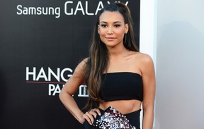Naya Rivera poses on arrival for the Los Angeles premiere of the film 'The Hangover Part 3' in Los Angeles on May 20, 2013.
