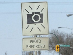 FILE: Photo radar sign.