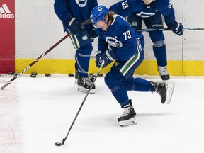 Tyler Toffoli scored the lone scrimmage goal Tuesday and is a UFA signing priority for the Canucks.