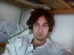 Boston Marathon bomber Dzhokhar Tsarnaev is pictured in this file handout photo by the U.S. Attorney's Office in Boston, March 23, 2015.