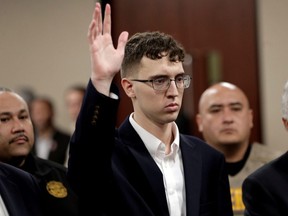 Alleged Walmart mass shooter Patrick Crusius is arraigned in El Paso, Texas October 10, 2019.