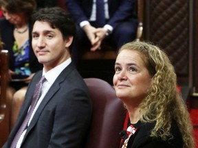Prime Minister Justin Trudeau and Gov. Gen. Julie Payette