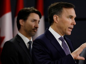 Canada's Minister of Finance Bill Morneau and Prime Minister Justin Trudeau.