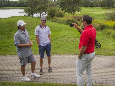 Andy Rajhathy, tournament organizer interviews the Kevin Haime Junior Open winners at the Ottawa Sun Scramble City Championship Week that wrapped up Sunday.