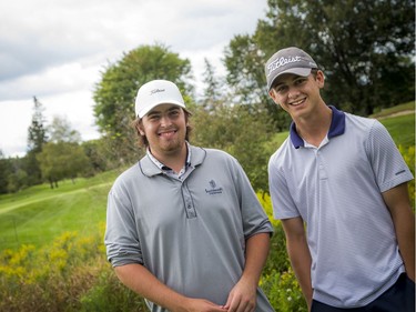 Will Bellamy (left) and Johnathan Rivington, winners of the Kevin Haime Junior Open, at the Ottawa Sun Scramble City Championship Week that wrapped up on Sunday.