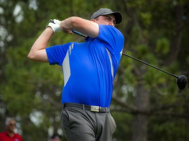 Derek MacDonald drives the ball at the Ottawa Sun Scramble on Sunday.