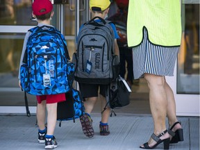 Students were welcomed back for the first day of school at  Elementary School Catholic Jonathan-Pitre on Wednesday, Aug. 19, 2020.