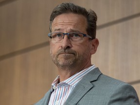 Bloc Quebecois Leader Yves-Francois Blanchet is seen during a news conference, Tuesday, July 14, 2020 in Ottawa.