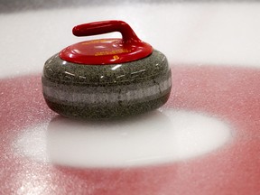 Stock image of curling rock on the ice Saturday March 11, 2017 at the Ottawa Curling Club.   Ashley Fraser/Postmedia