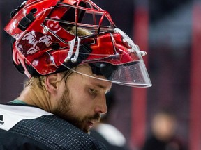 Anders Nilsson's 2019-20 season with the Senators was curtailed because of a concussion in a game last Dec. 16.