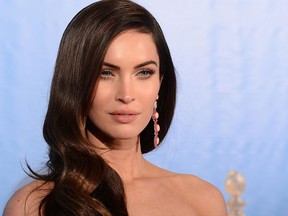 Actress Megan Fox poses in the press room at the Golden Globes awards ceremony in Beverly Hills on January 13, 2013.