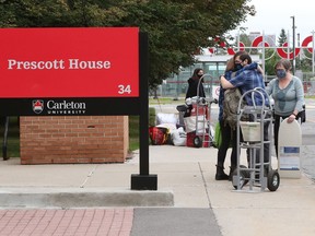 Families started moving their kids into residence at Carleton University in Ottawa on Wednesday.