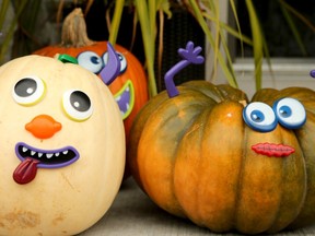 Some Halloween decorations in front of homes around Ottawa.