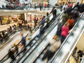 Boxing Day shoppers at CF Toronto Eaton Centre in Toronto are pictured in this Dec. 26, 2019 file photo.