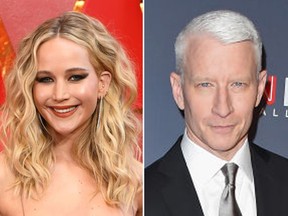 Jennifer Lawrence and Anderson Cooper.